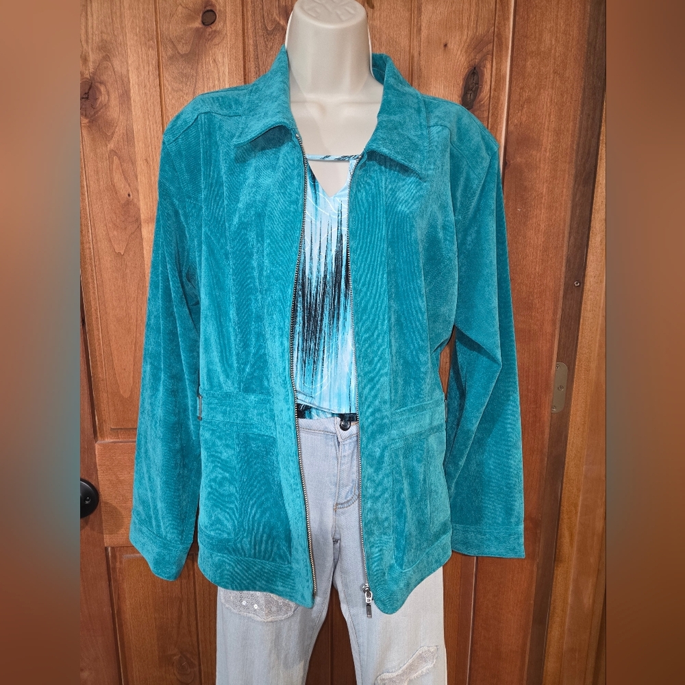 Christopher & Banks Teal Utility Jacket